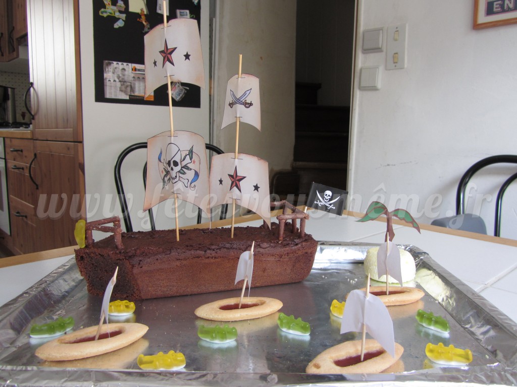 Gâteau Bateau Pirate - Fêtes vous même
