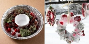 couronne-glacée-baies-rouges-branches-pin-pommes-pin
