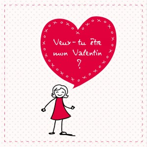 Carte Be my Valentine Lui - Fêtes vous même