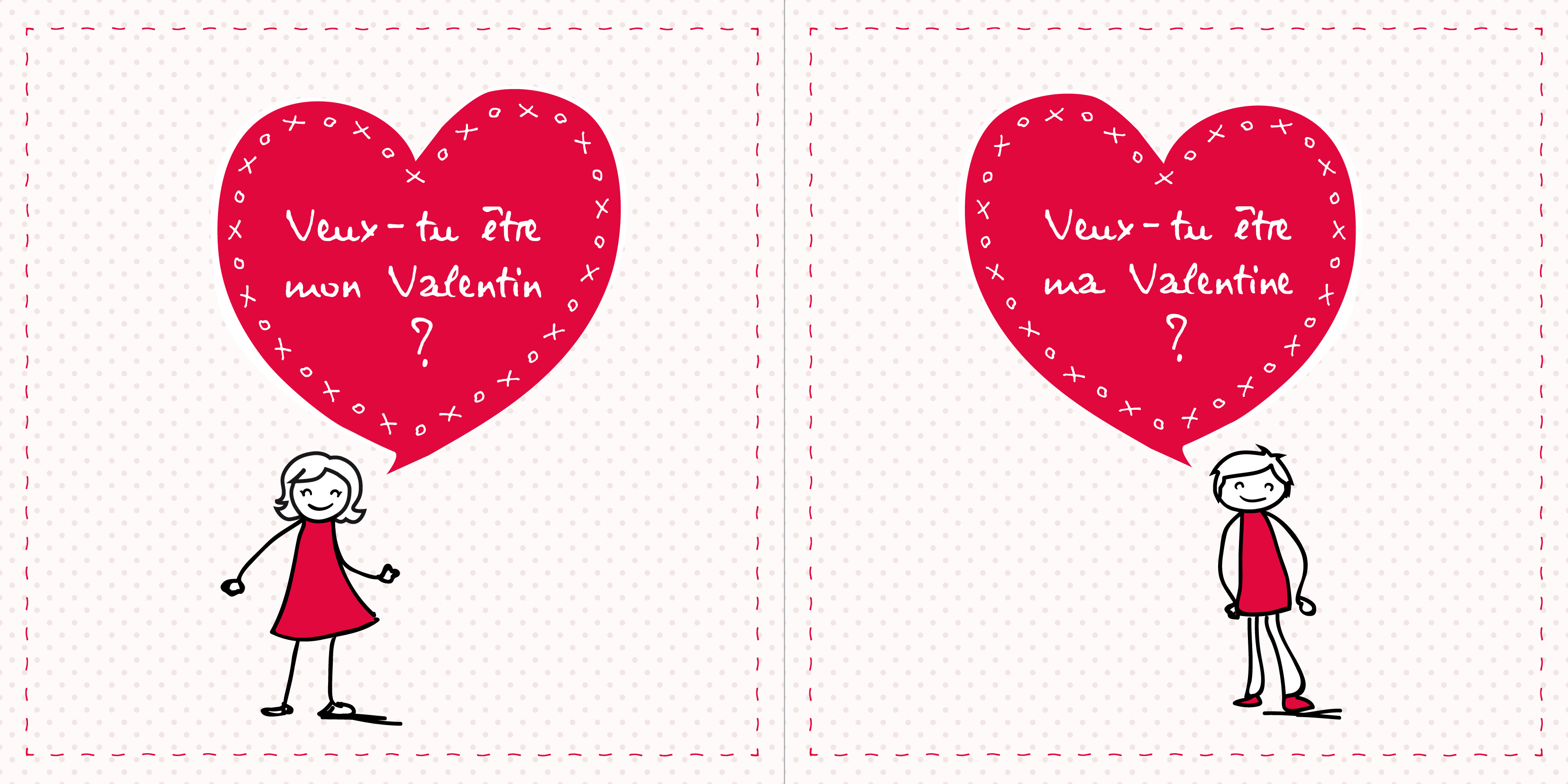 Cartes Saint Valentin Gratuites Carte humour Saint Valentin de vœux gratuite à imprimer