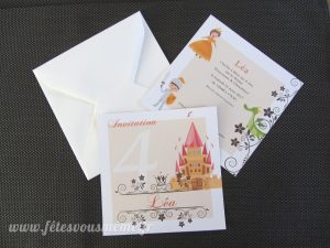 Carte Invitation Princesse & Chevalier - Fêtes vous même