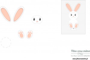 Lapin de Pâques en coton printable - Fêtes vous même