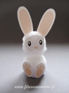 Lapin de Pâques en coton recto - Fêtes vous même