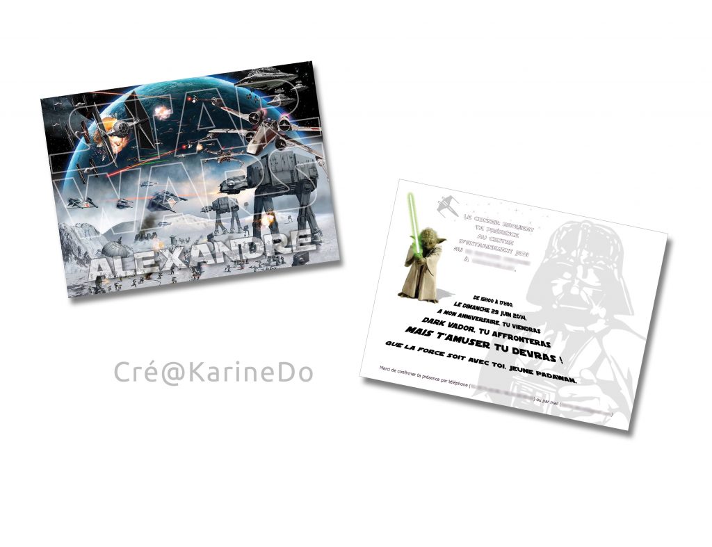 Invitation anniversaire star wars - Fêtes vous même