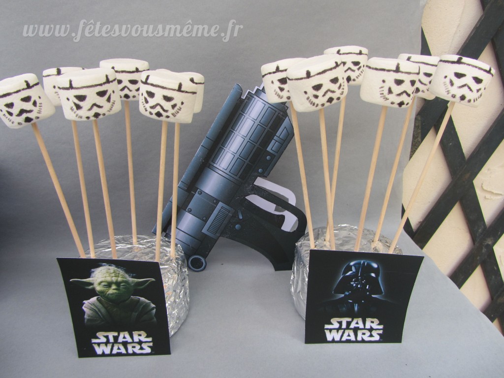 Table Gourmande Star Wars Stormtroppers Chamalows - Fêtes vous même