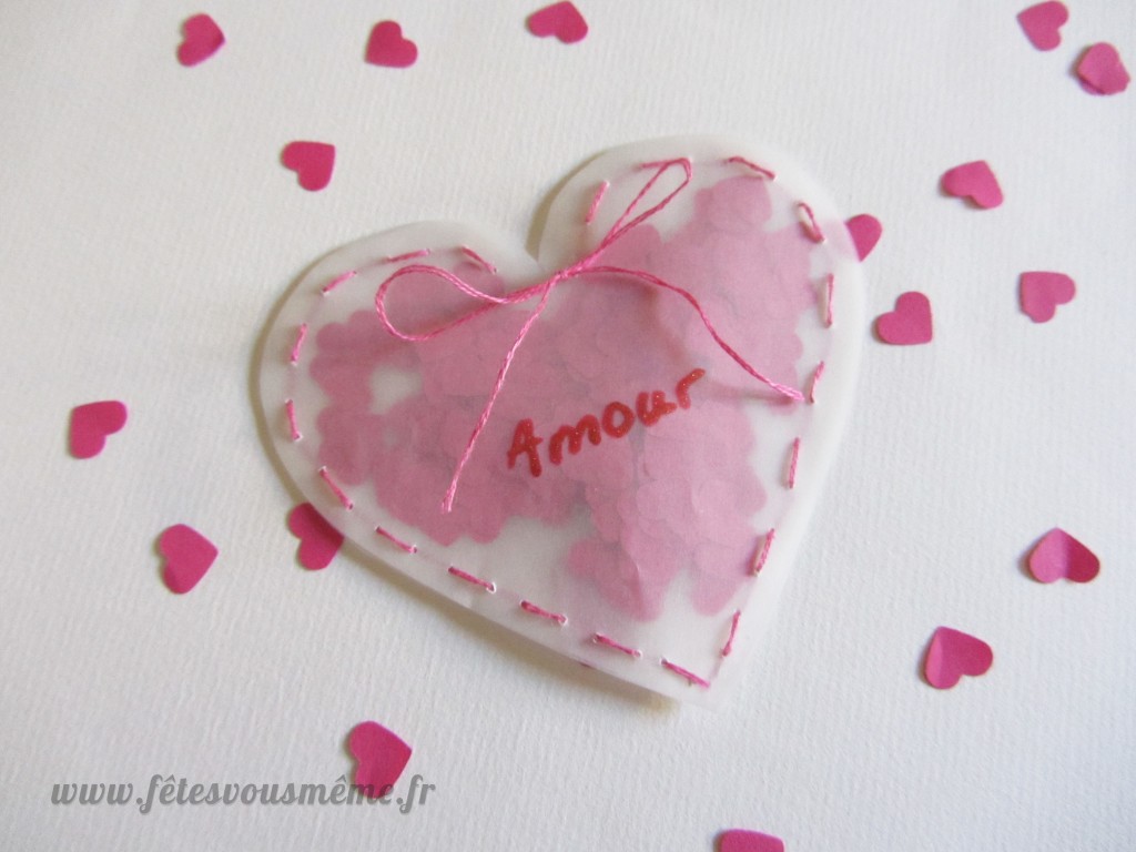 Pochette coeur à confettis 1 - Fêtes vous même