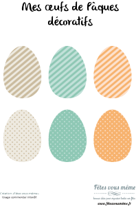 Oeufs de pâques pour décorer 2 - Fêtes vous même