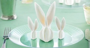 Pliage de serviette "Lapin"4