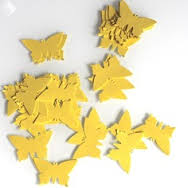 papillons jaunes déco table