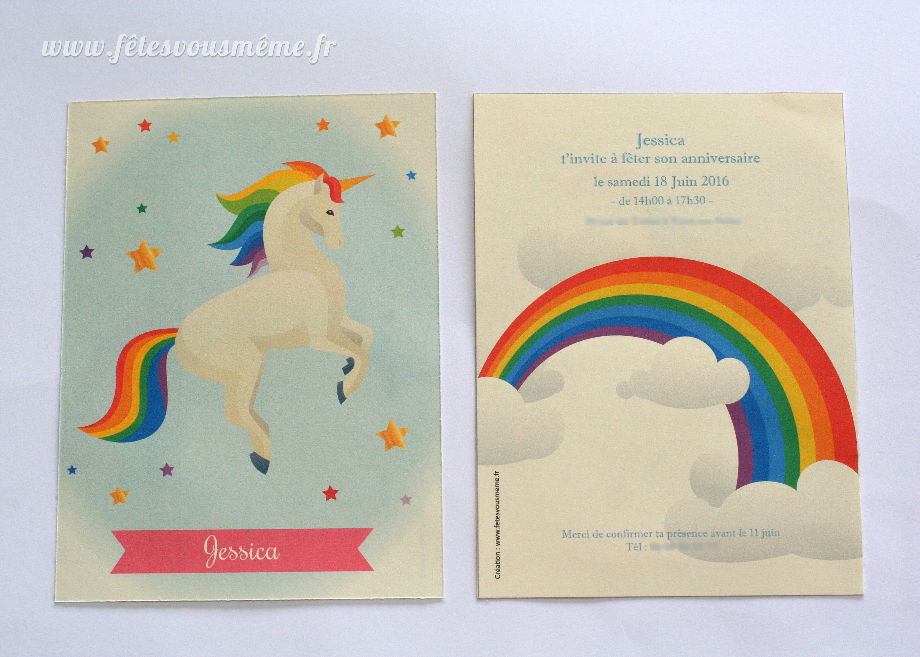 Thème "Licorne Arc en ciel" • Fêtes vous même