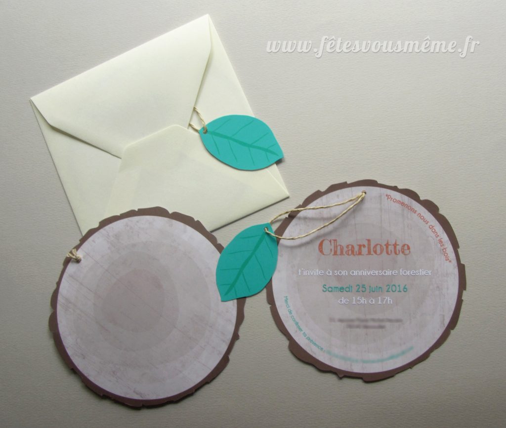 Invitation anniversaire Forêt Invitation anniversaire Forêt 2 - Fêtes vous même
