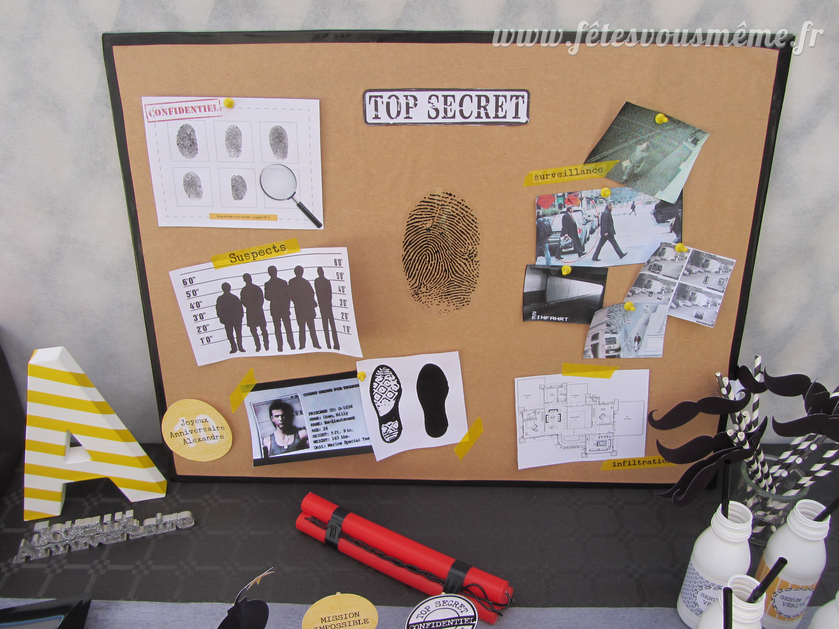 Décoration "Agent secret" • Fêtes vous même