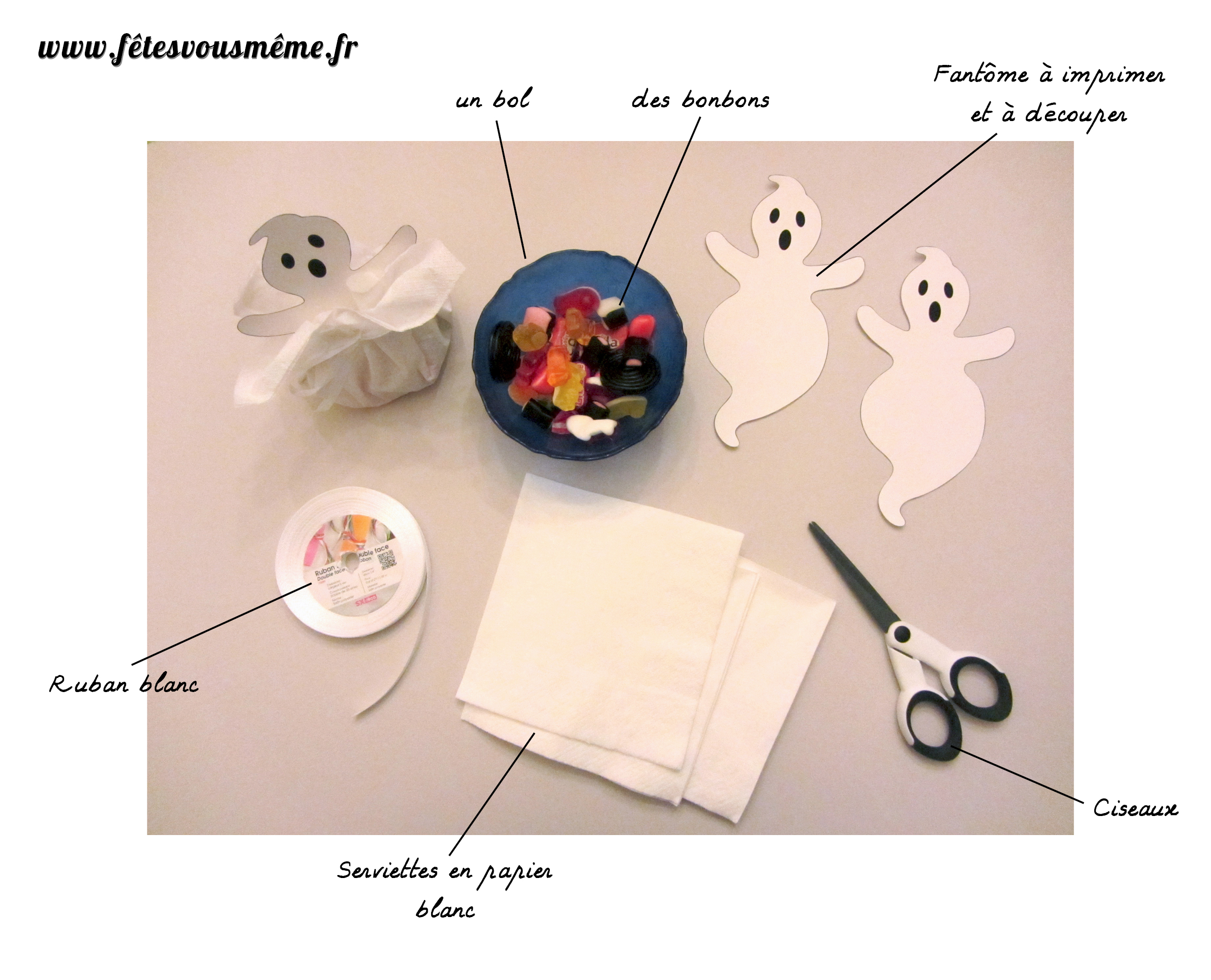 fournitures-Fantôme-bourse-bonbons-halloween