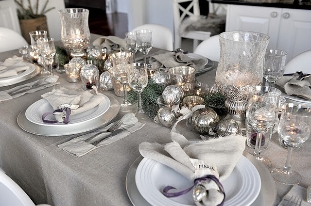 deco noel gris et blanc