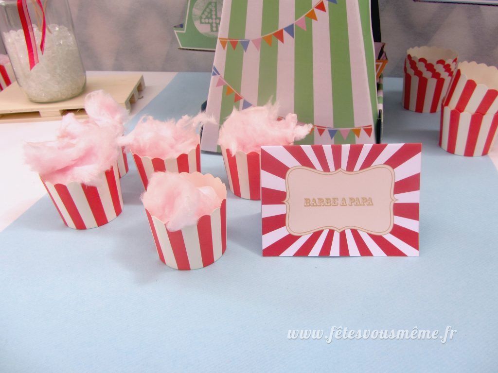 Table Gourmande Fête Foraine - barbe à papa - Fêtes vous même