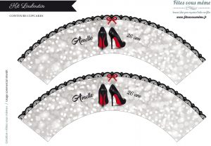 kit déco Louboutin - contour cupcakes - Fêtes vous même
