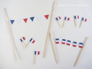 Guirlande de drapeaux tricolores final - Fêtes vous même