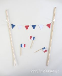 Guirlande de drapeaux tricolores 2 - Fêtes vous même