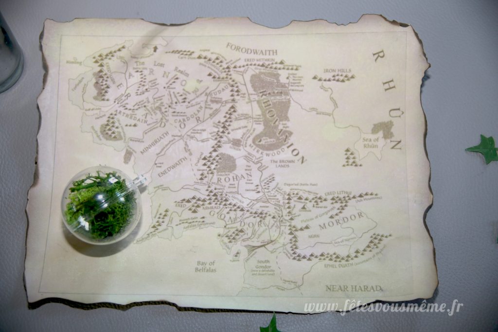 Kit déco Le Seigneur des Anneaux - Carte Terre du Milieu - Fêtes vous même