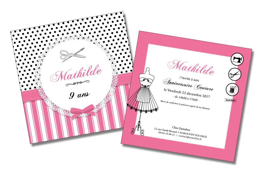Invitation couture - Fêtes vous même