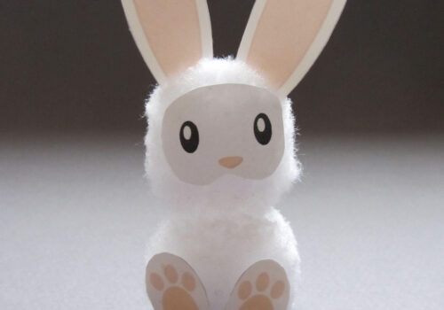 Lapin de Pâques en coton - Fêtes vous même