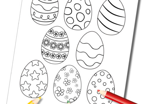 Oeufs de pâques à colorier - Fêtes vous même