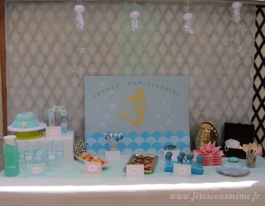 Kit anniversaire Sirène- Monde la mer - Fêtes vous même