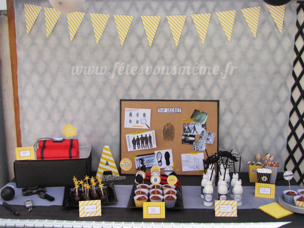 Kit anniversaire Agent Secret - Set up - Fêtes vous même