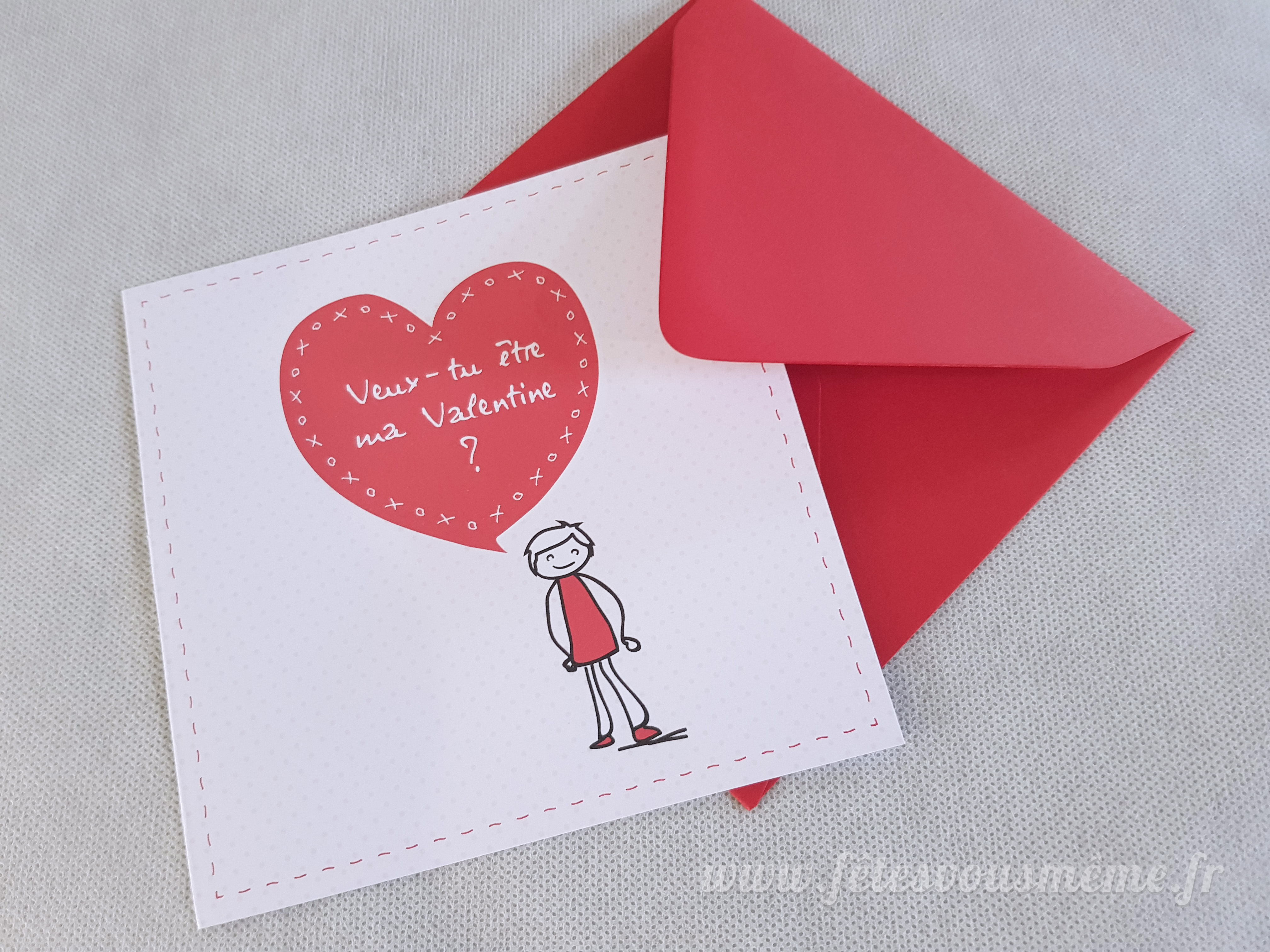 Carte Saint Valentin « Be my Valentin(e) » – Image 3