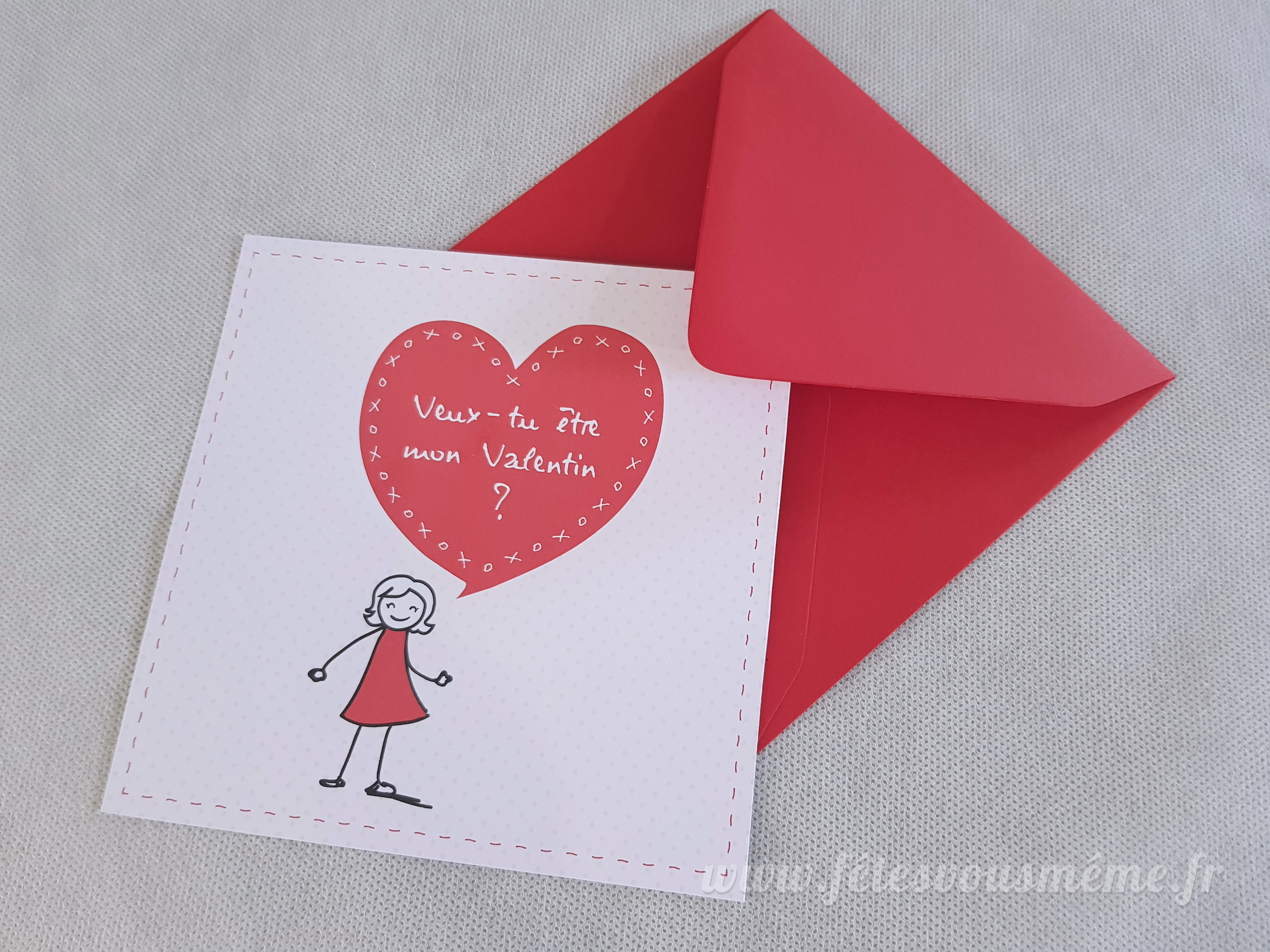 Carte Saint Valentin « Be my Valentin(e) » – Image 2