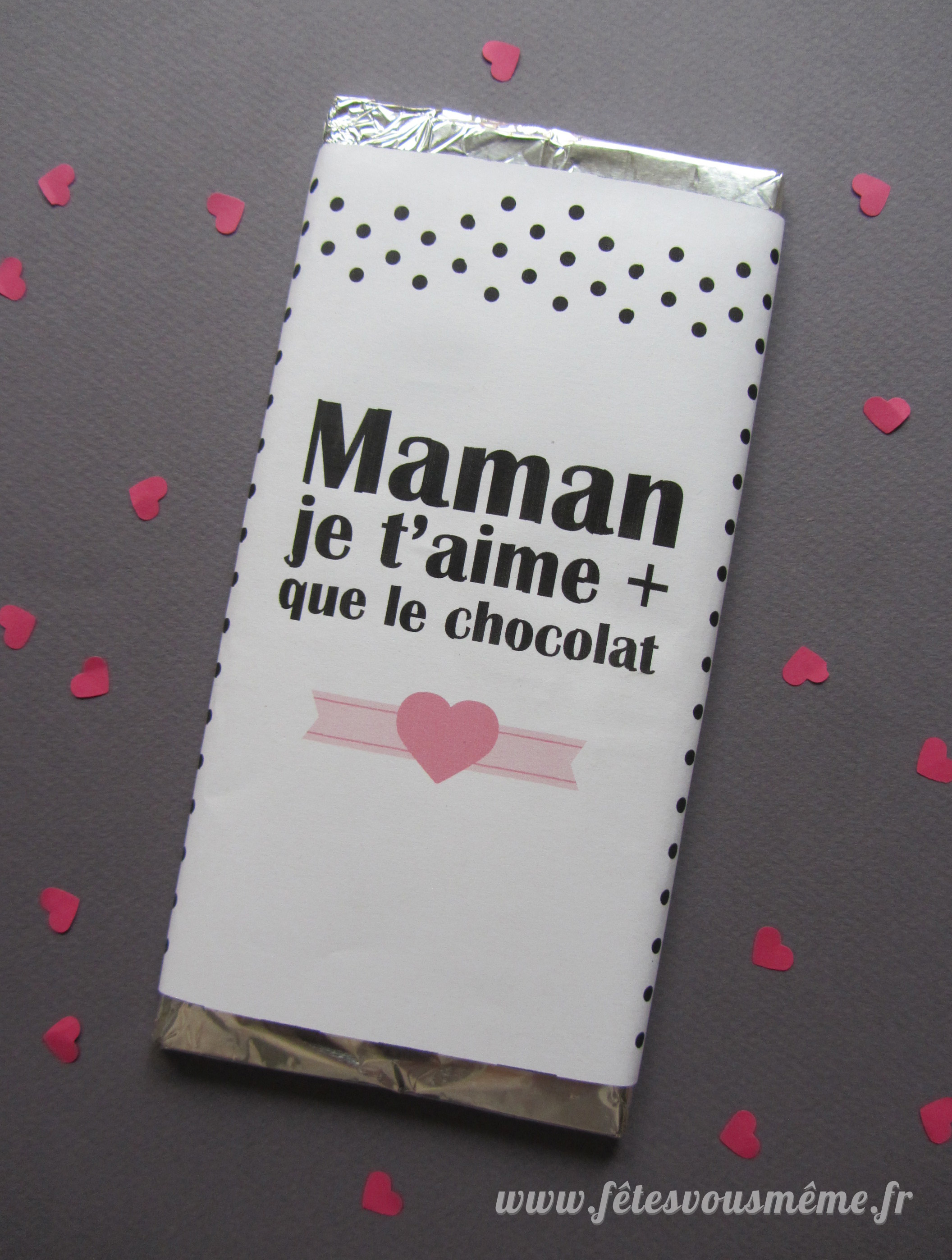 Emballage chocolat fête des mères • Fêtes vous même