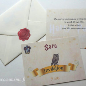 Invitation Harry Potter - Fêtes vous même