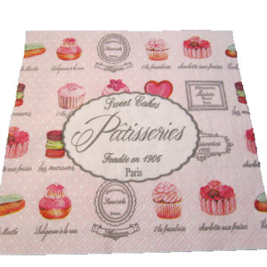 Serviettes Pâtisserie - Fêtes vous même