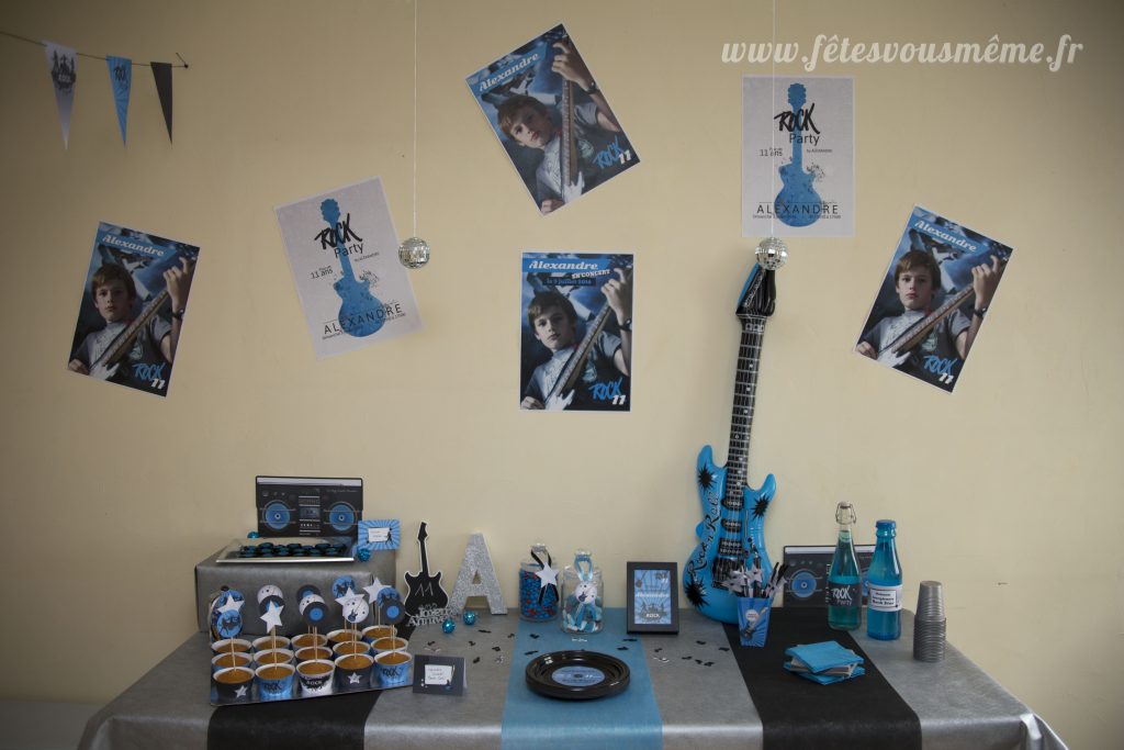 Kit déco Rock Party - buffet - Fêtes vous même