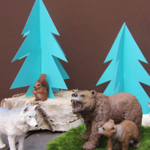 Sapins papiers décoratifs