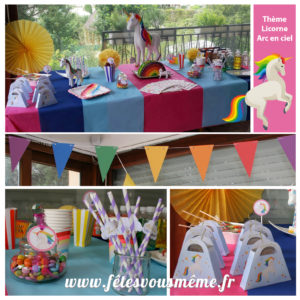 Kit déco Licorne-Arc en ciel