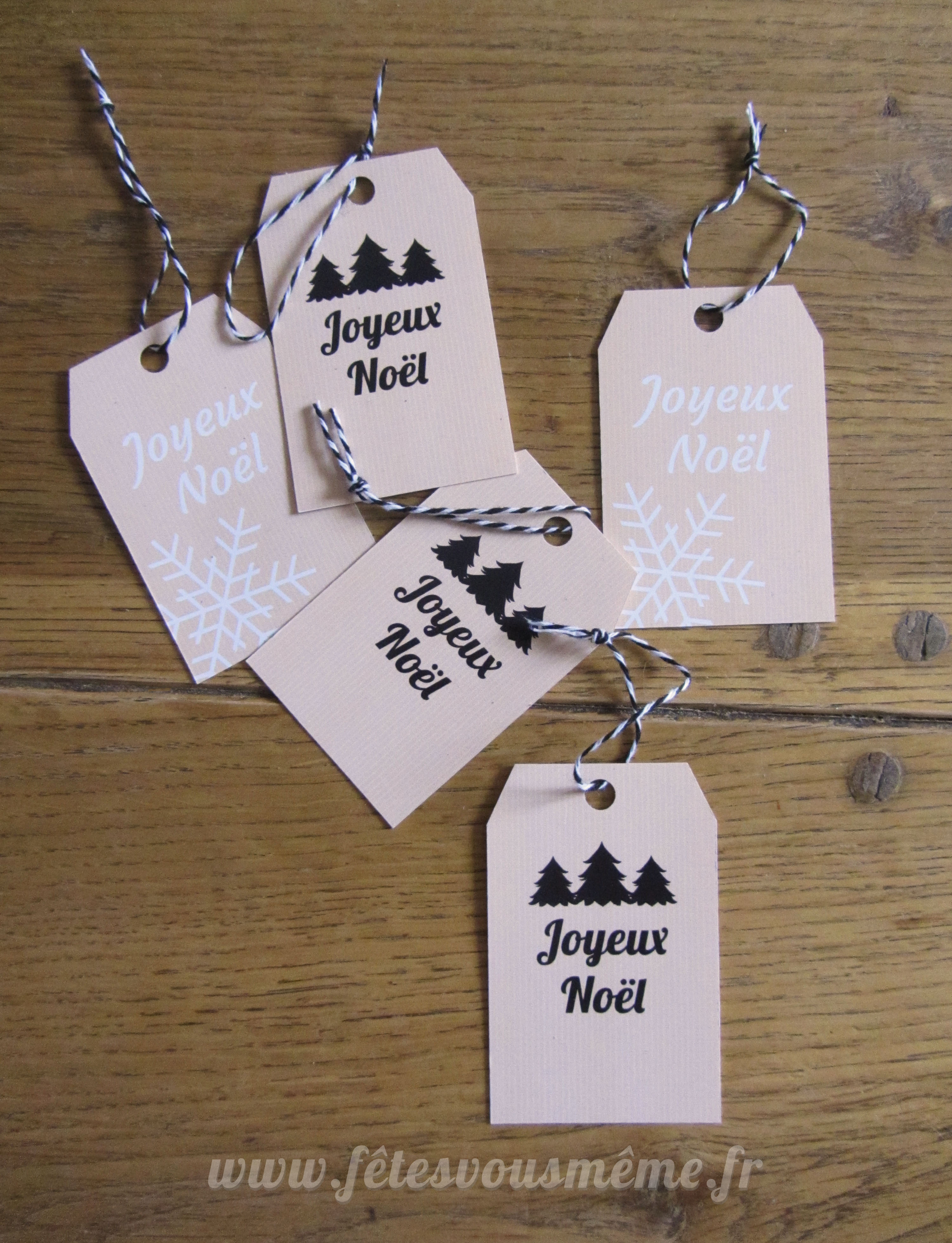 Étiquettes de noël