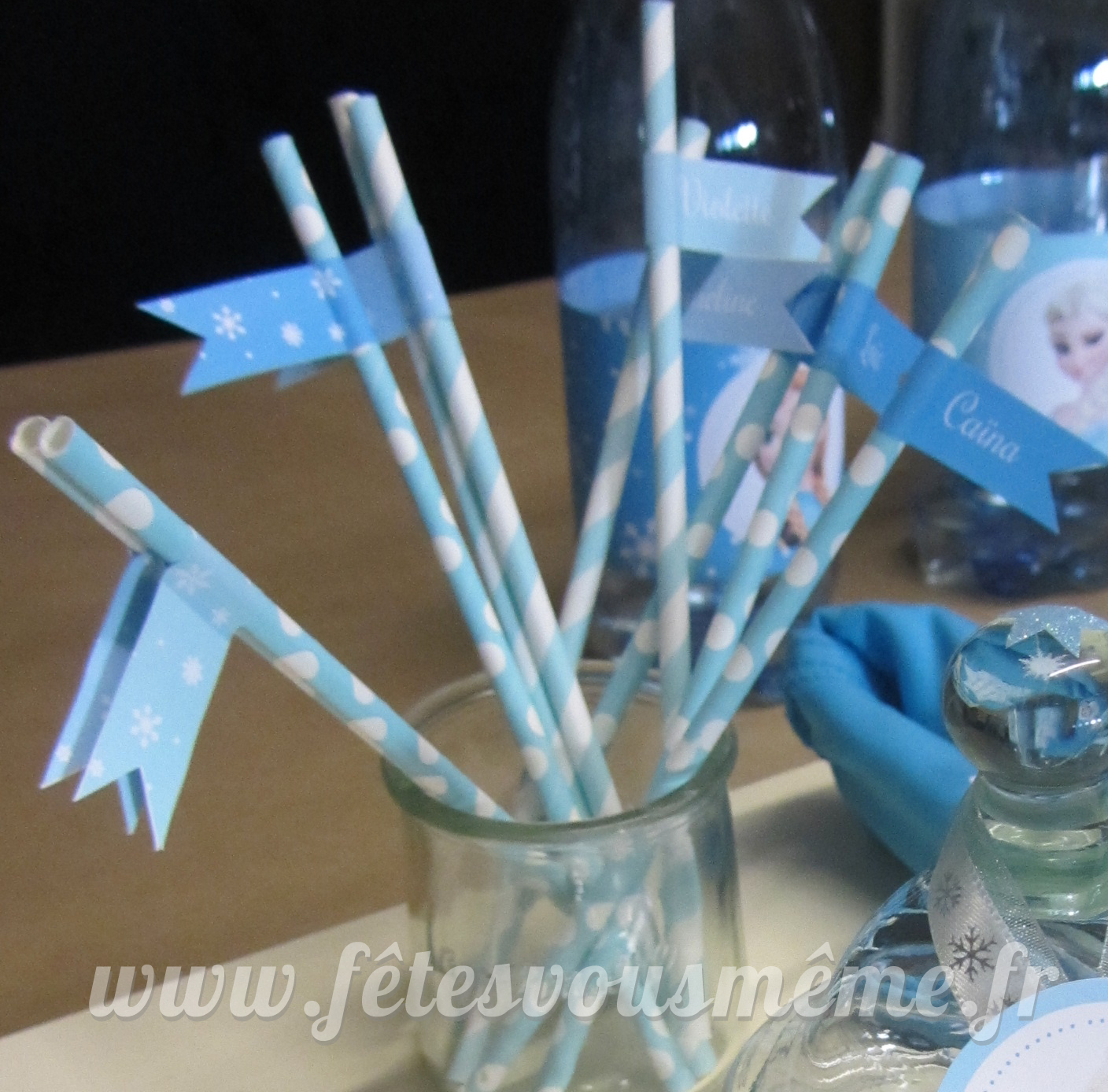 Kit déco Reine des Neiges - Marque paille - Fêtes vous même