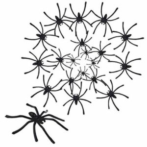 Araignées en plastique noir