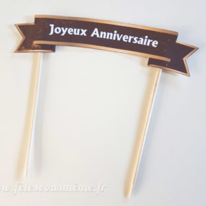 Banderole pour gâteau Anniversaire "Aventure au Fort"