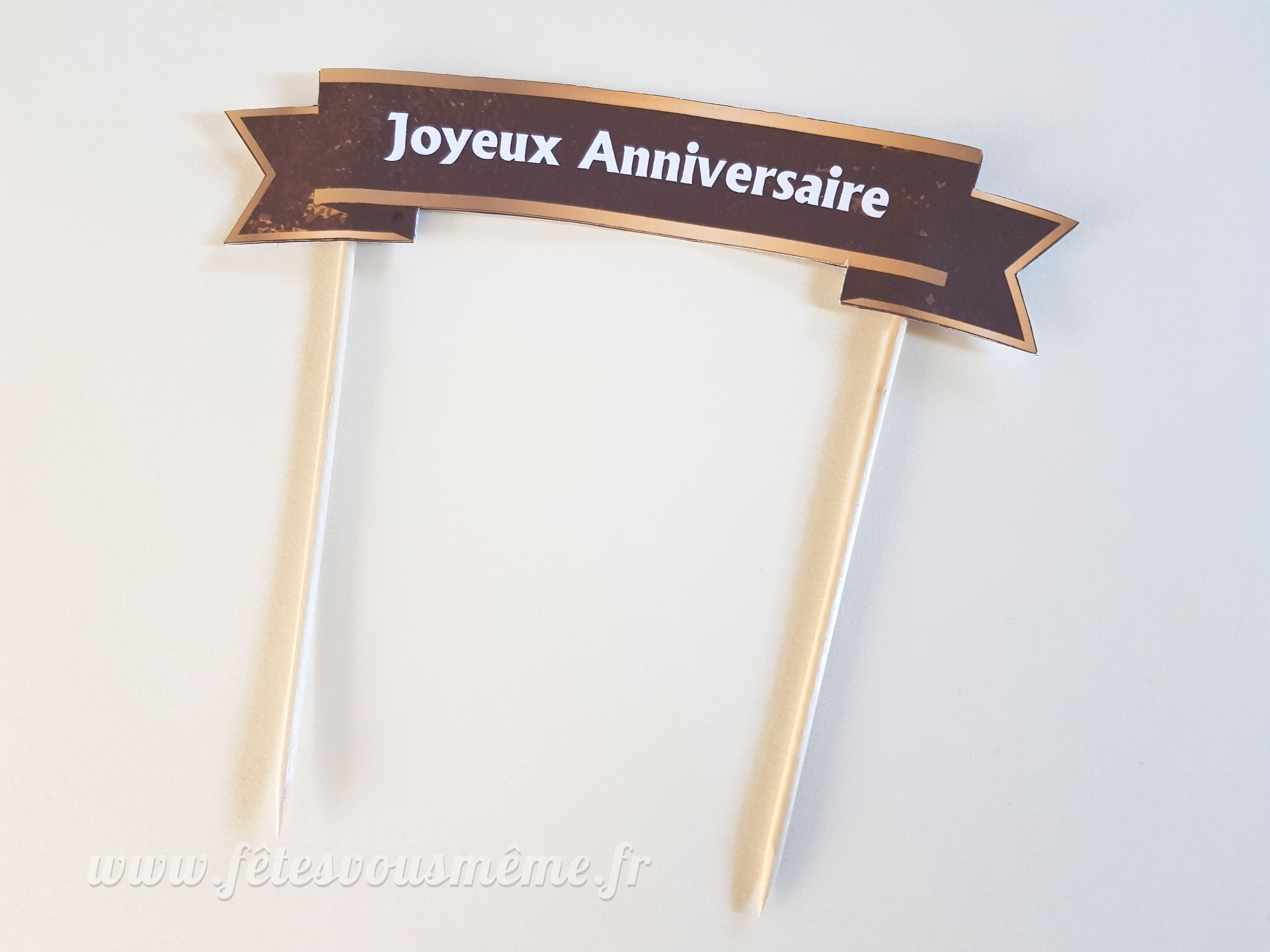 Banderole pour gâteau Anniversaire "Aventure au Fort"