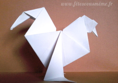 DIY Coq Origami - Fêtes vous même