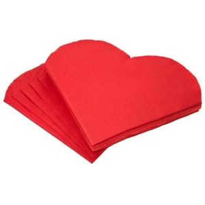 Serviettes coeur - Fêtes vous même