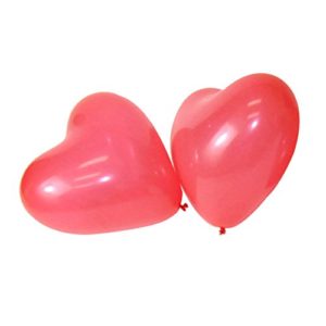 Ballons coeur rouges