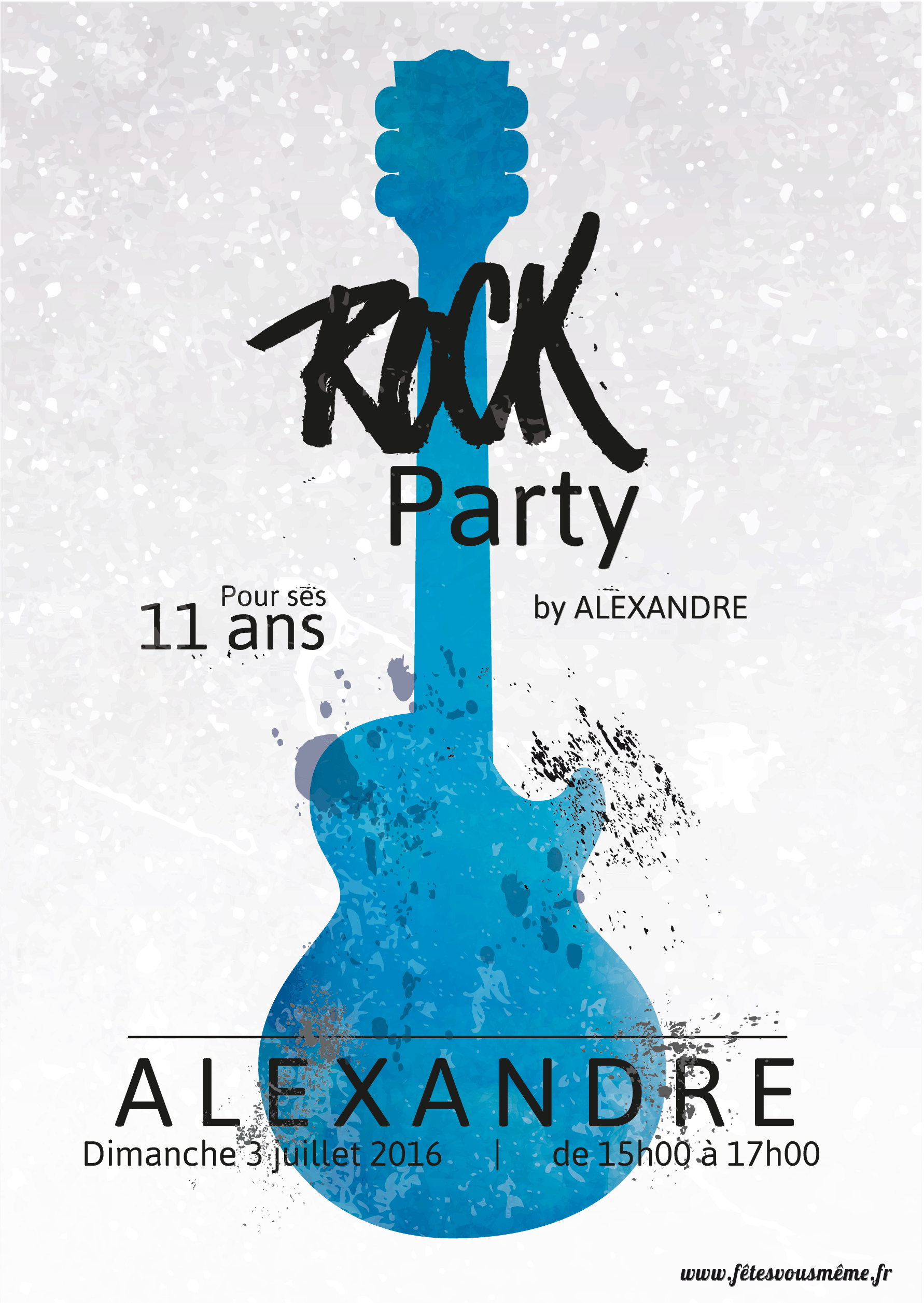 Affiche personnalisée Rock Party