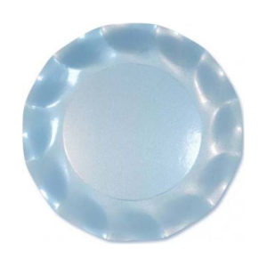Assiettes bleu perlé