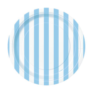 Assiettes Rayures bleu et blanc