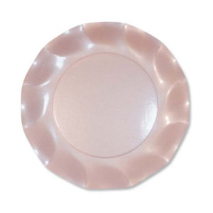 Assiettes rose perlée