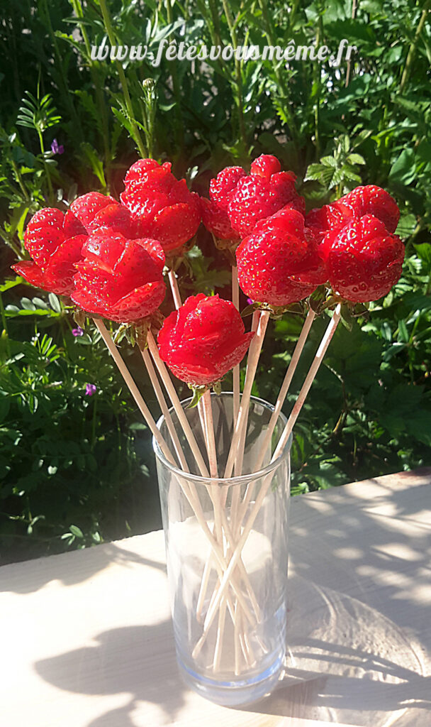 Bouquet gourmand de fraises - Fêtes vous même