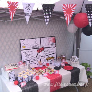 décoration fête thème manga et animé